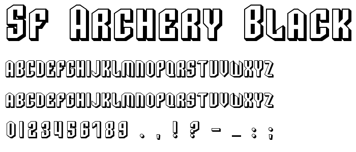 SF Archery Black SC Shaded font